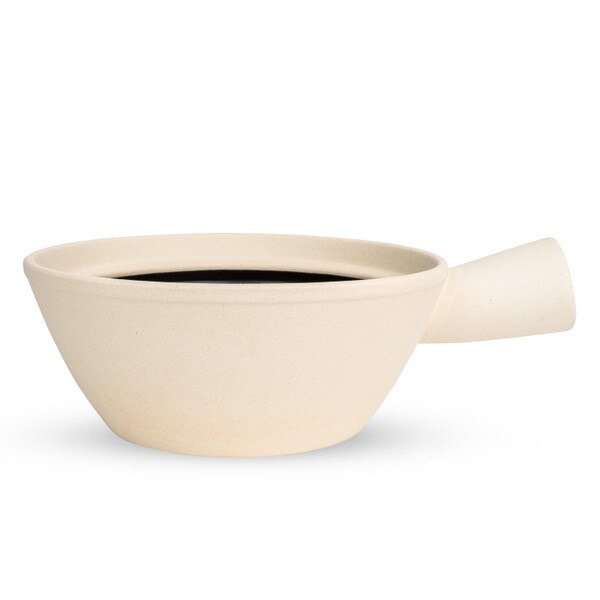 Image of Single Handle Beige Clay Pot 9.75" 2