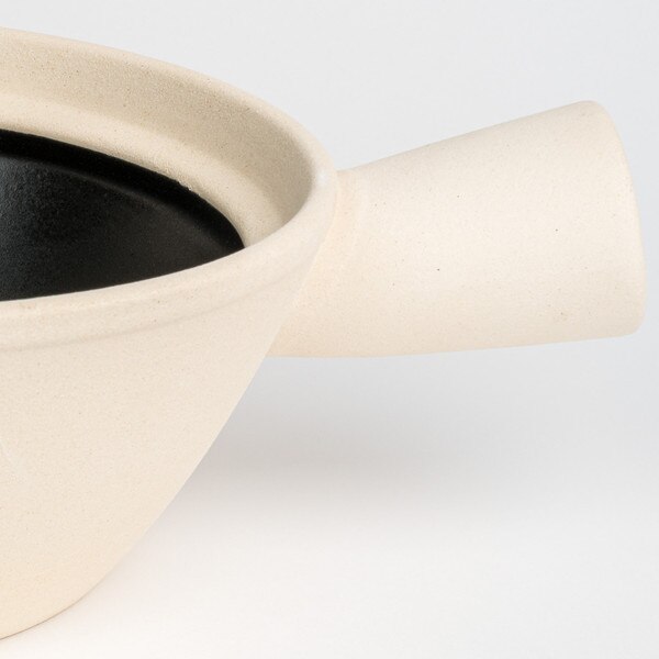 Image of Single Handle Beige Clay Pot 9.75" 5