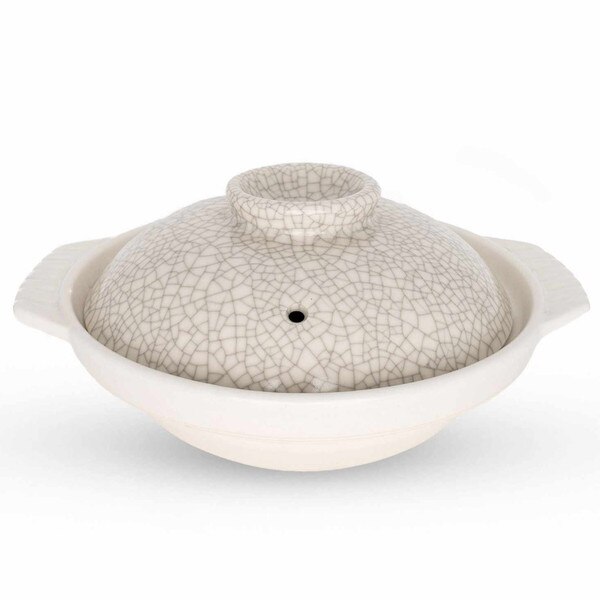 Image of Ginpo Sumikannyu Donabe #9 12.75" Dia with Handles / Serves 2-3 1