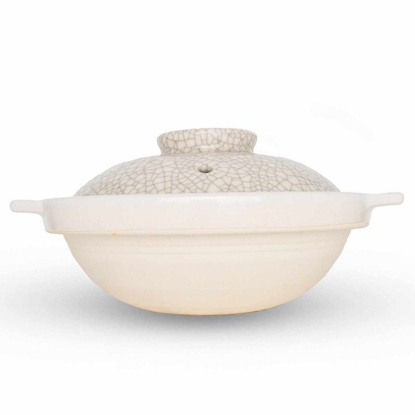 Image of Ginpo Sumikannyu Donabe #9 12.75" Dia with Handles / Serves 2-3 2