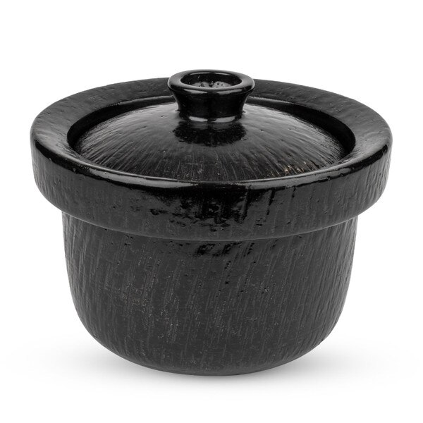Image of Arita Black Donabe for Rice 8.75" / Serves 3 1