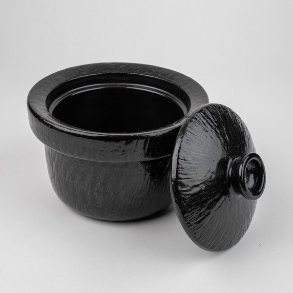 Image of Arita Black Donabe for Rice 8.75" / Serves 3 5