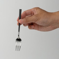 POLA Cake Fork Matte Black 5.75" hover-image