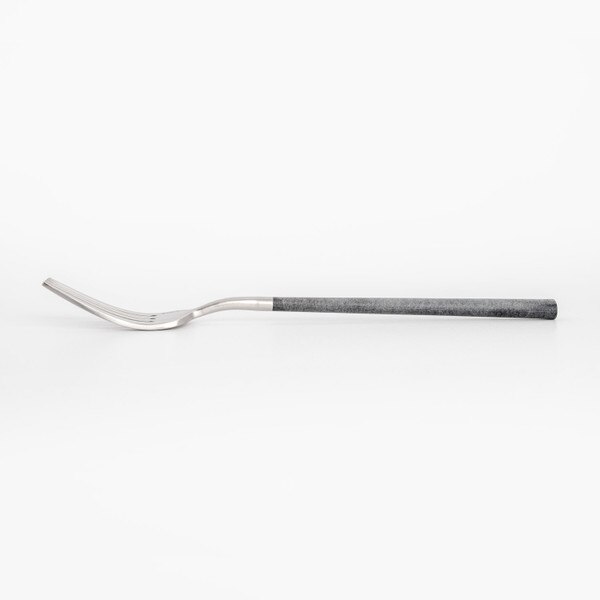 Image of POLA Dessert Fork Matte Gray 7" 2