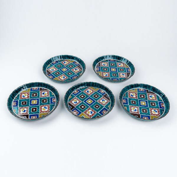 Image of Ishidatami Round Plate 7.5" (Set of 5) 2