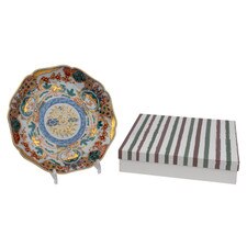 Daishoji Imari Cranes Plate 9.75" with Plate Stand