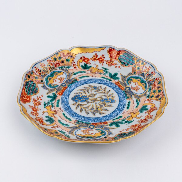 Image of Daishoji Imari Cranes Plate 9.75" with Plate Stand 2