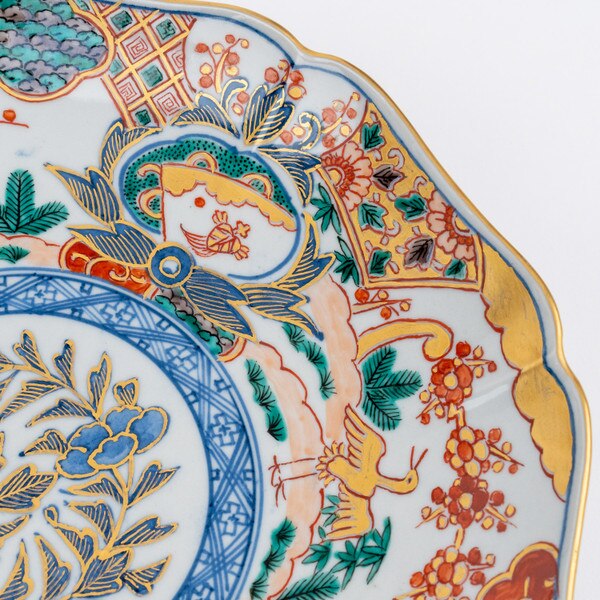 Image of Daishoji Imari Cranes Plate 9.75" with Plate Stand 4