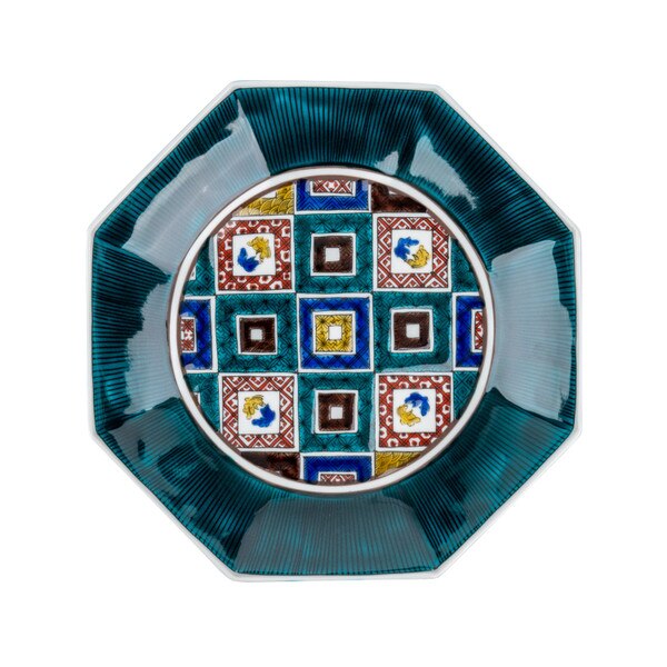 Image of Ishidatami Octagonal Plate 10" with Plate Stand 1