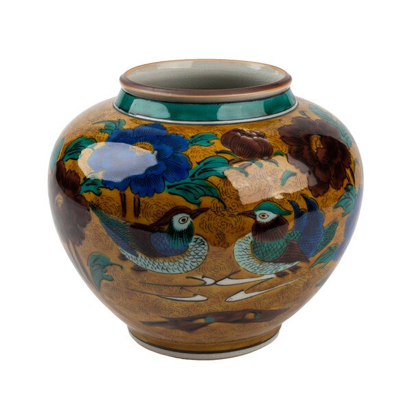 Image of Yoshidaya Mandarin Ducks Vase 9" 1