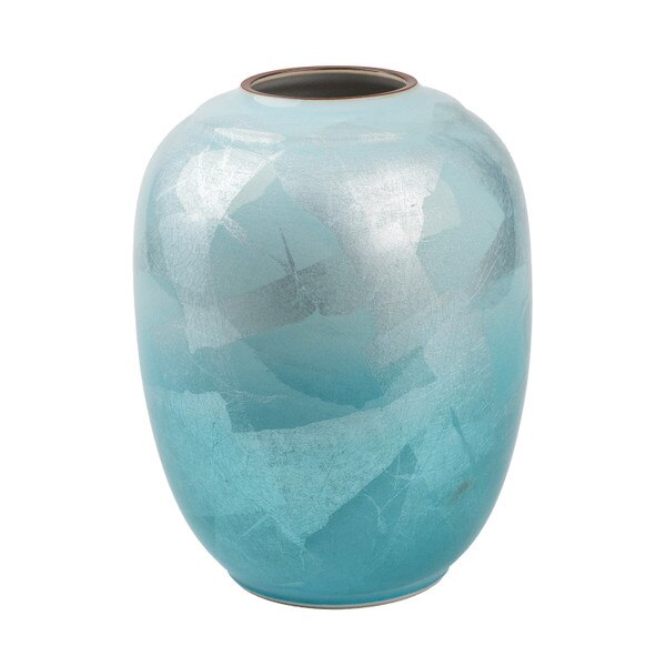 Image of Silver Blue Vase 7" 1