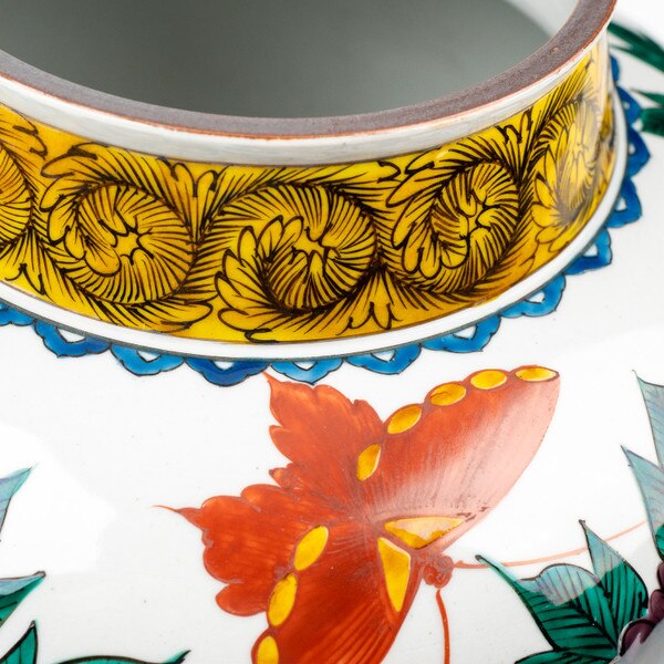 Image of Peony Butterfly Vase 9.5" 3