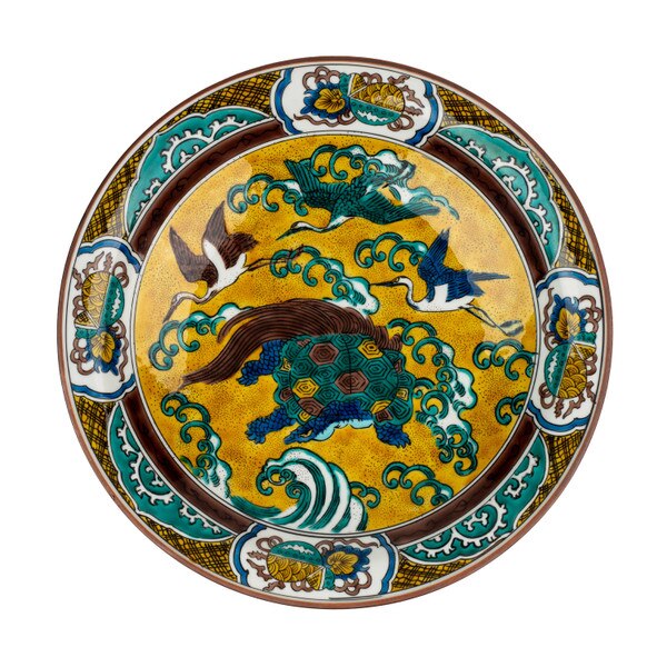 Image of Crane Turtle Plate 12.25" with Plate Stand 1
