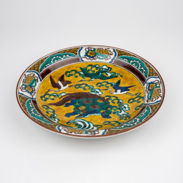 Image of Crane Turtle Plate 12.25" with Plate Stand 2