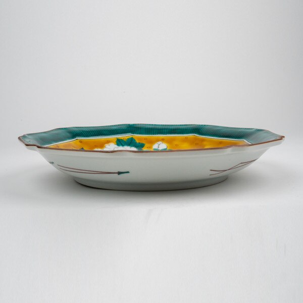 Image of White Peony Quail Plate 12.25" with Plate Stand 3