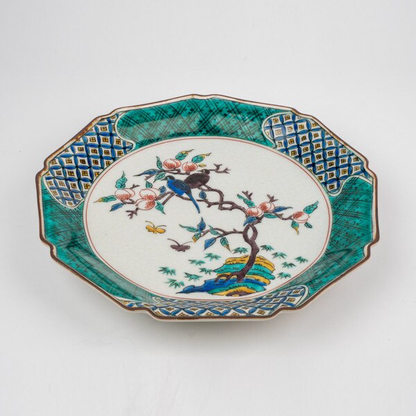 Image of Twin Birds Plate 12.25" with Plate Stand 2
