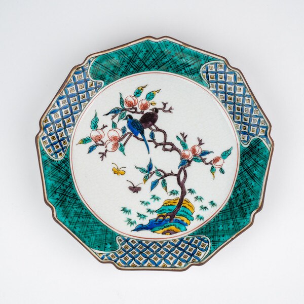 Image of Twin Birds Plate 12.25" with Plate Stand 4