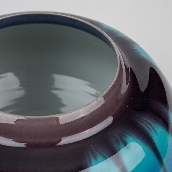 Image of Navy Blue Glazed Vase 9.75" by Yasokichi Tokuda III 3