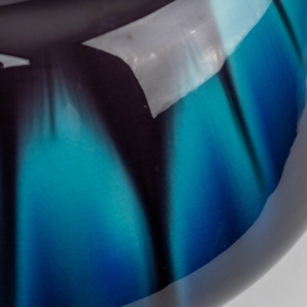 Image of Navy Blue Glazed Vase 9.75" by Yasokichi Tokuda III 4