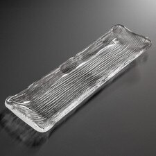 Ripple Glass Rectangular Plate 15.5"