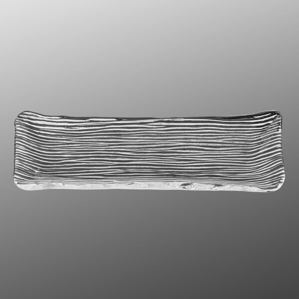 Image of Ripple Glass Rectangular Plate 15.5" 3