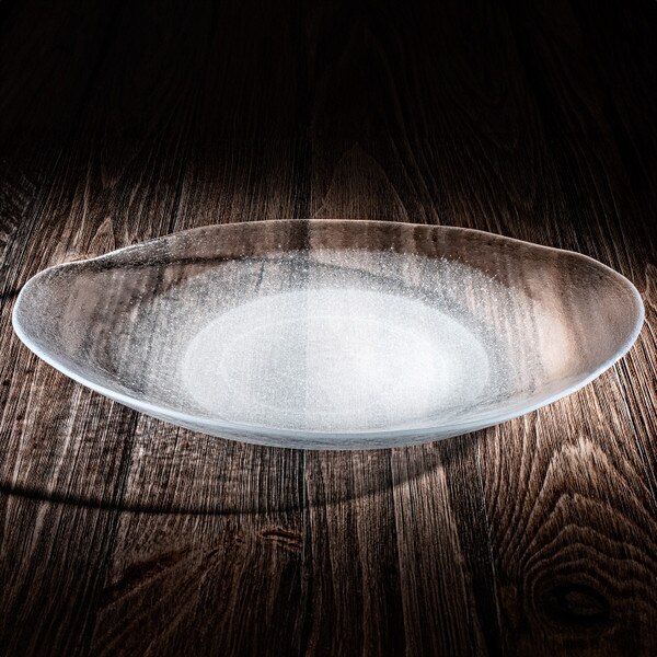 Image of Shirayuki Oval Glass Plate 23.25" 1