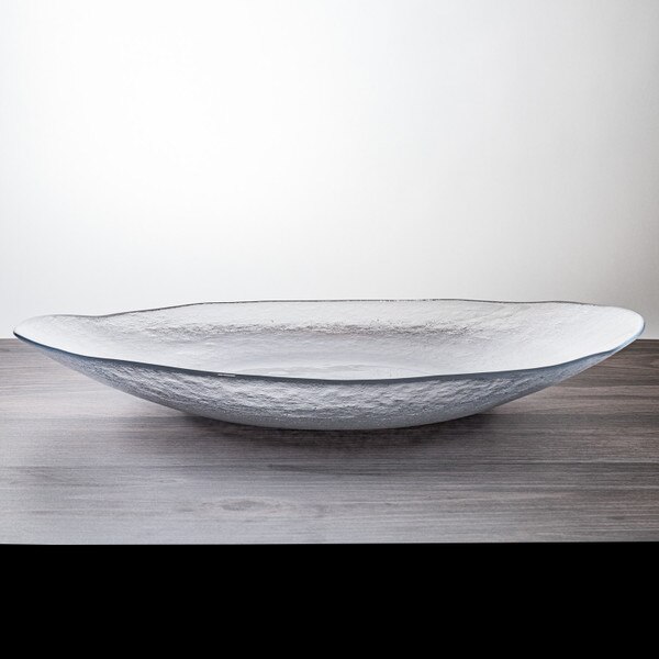 Image of Shirayuki Oval Glass Plate 23.25" 2