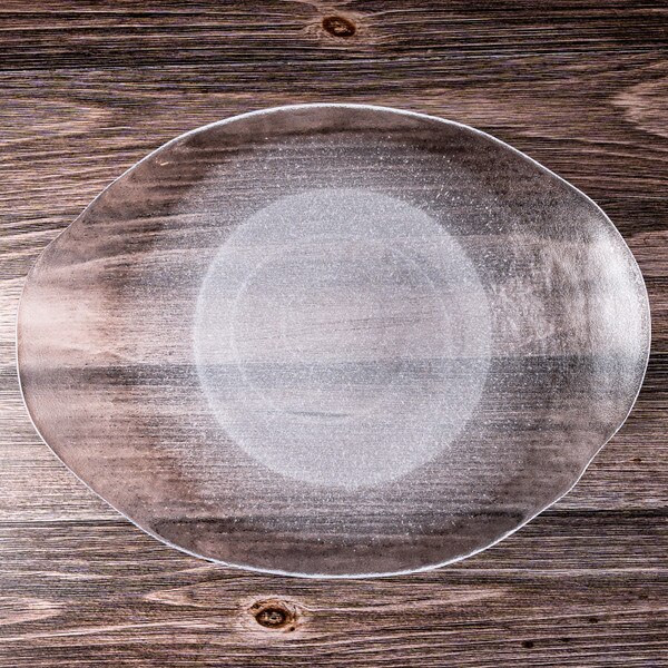 Image of Shirayuki Oval Glass Plate 23.25" 3