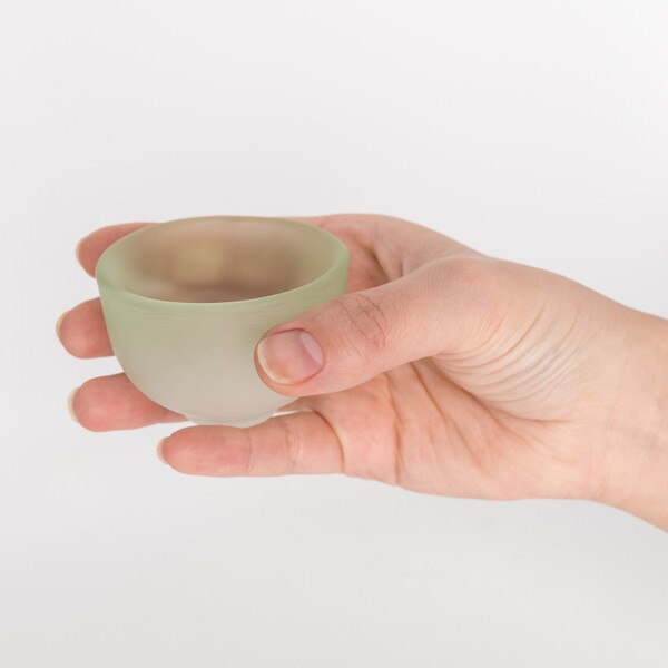 Image of Wakakusa Green Glass Sake Cup 4