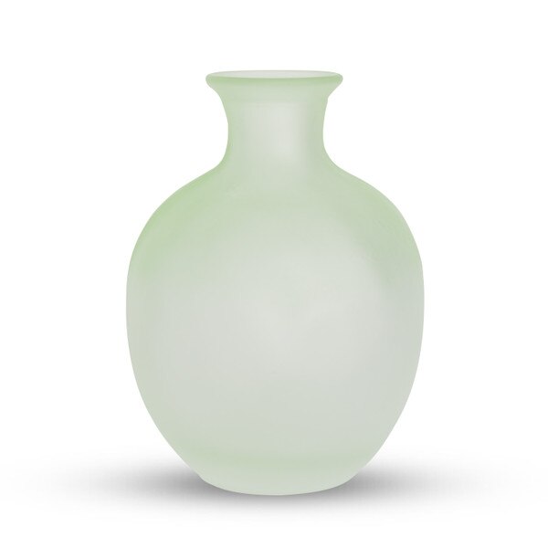 Image of Wakakusa Green Glass Sake Bottle 10 oz 2