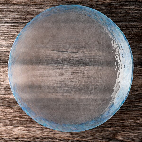 Image of Sky Blue Glass Plate 17.75" 3