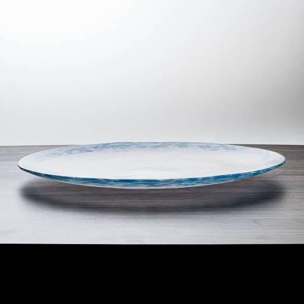 Image of Sky Blue Glass Plate 14.25" 2
