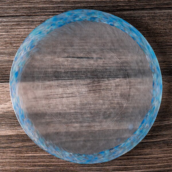 Image of Sky Blue Glass Plate 14.25" 3