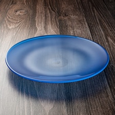 Blue Glass Plate 15.75"