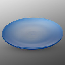 Blue Glass Plate 15.75"