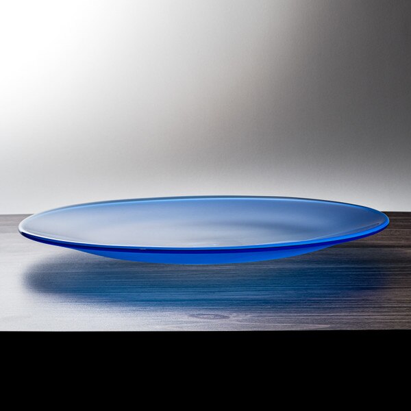 Image of Blue Glass Plate 15.75" 2