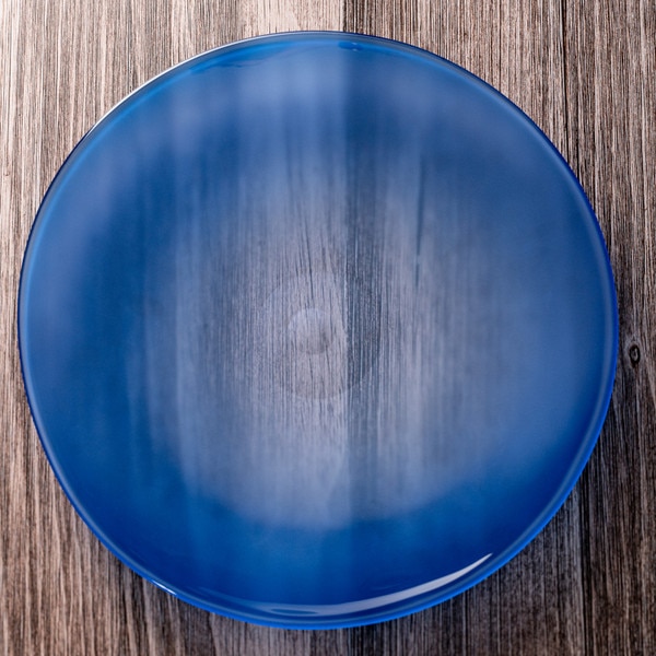 Image of Blue Glass Plate 15.75" 3