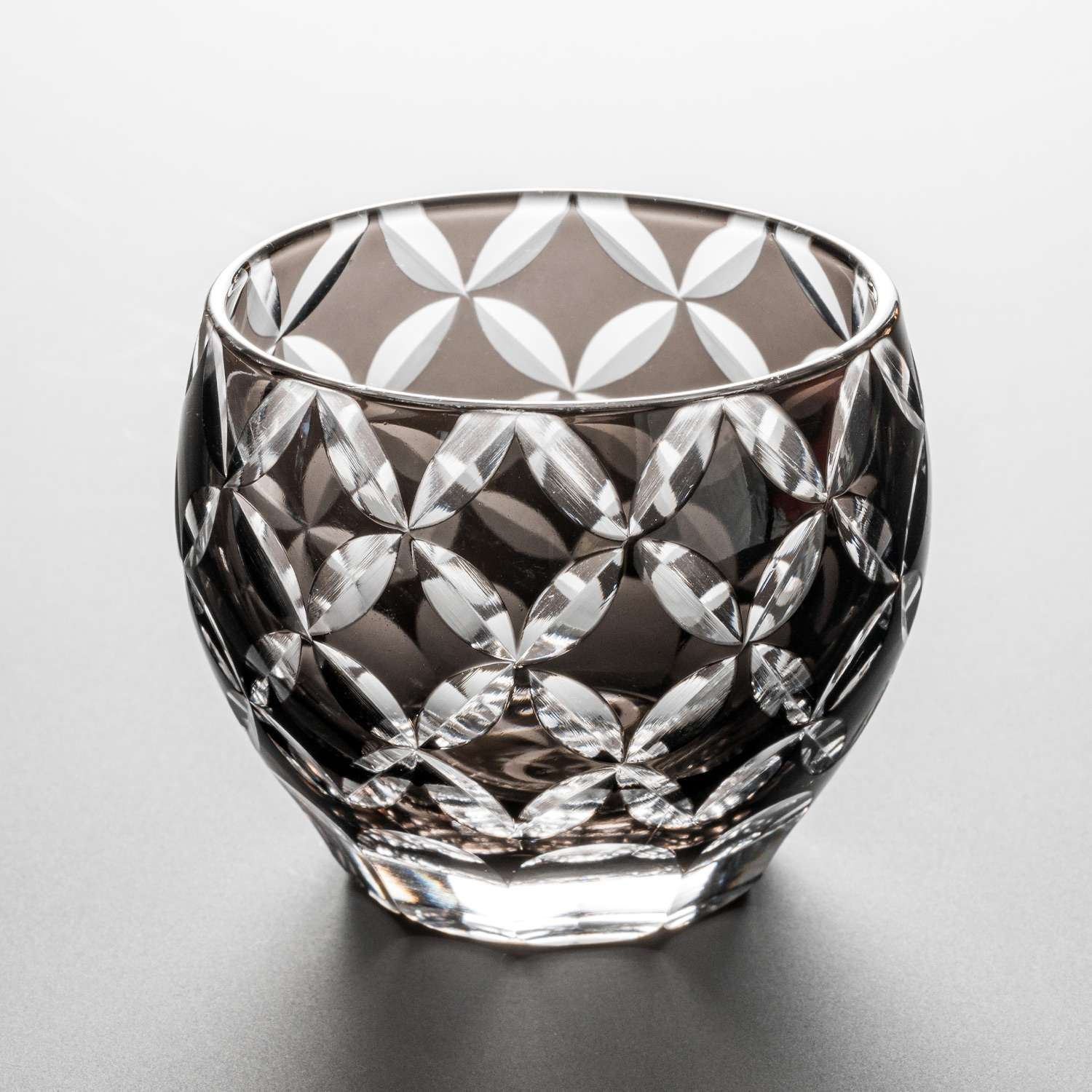 Kiriko Black Glass Sake Cup | KORIN