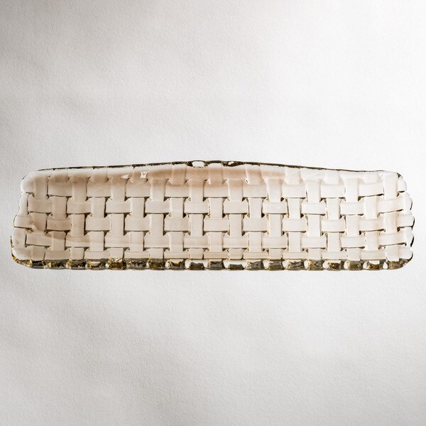 Image of Orme Brown Glass Rectangular Tray 11.75" 3