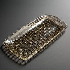 Orme Brown Glass Rectangular Tray 11.25"