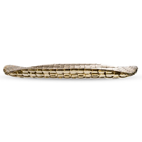 Image of Orme Brown Glass Rectangular Tray 12" 2