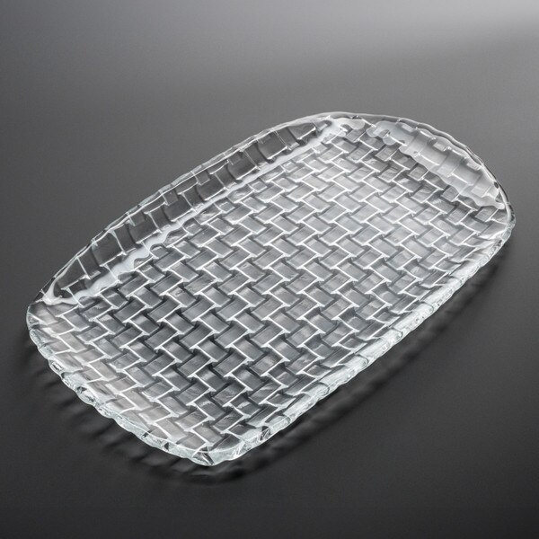 Image of Orme Clear Glass Rectangular Tray 12" 1