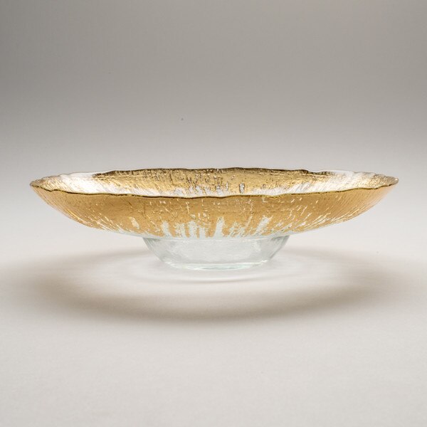 Image of Eisenberg Flash Wide Rim Glass Coupe Plate 9.25" 2