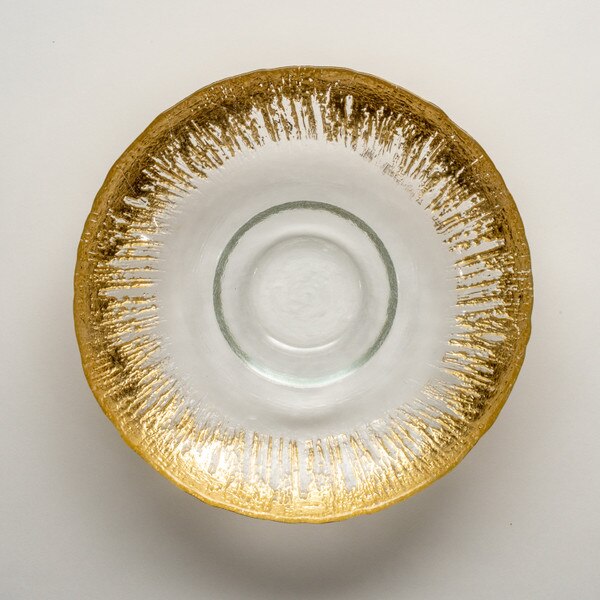 Image of Eisenberg Flash Wide Rim Glass Coupe Plate 9.25" 3