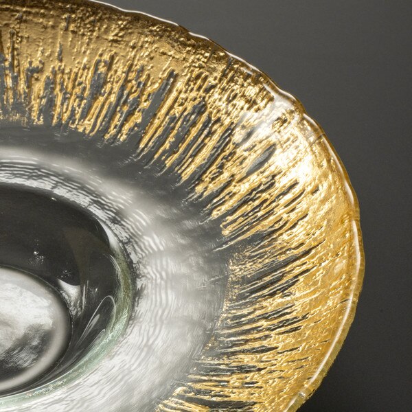 Image of Eisenberg Flash Wide Rim Glass Coupe Plate 9.25" 4