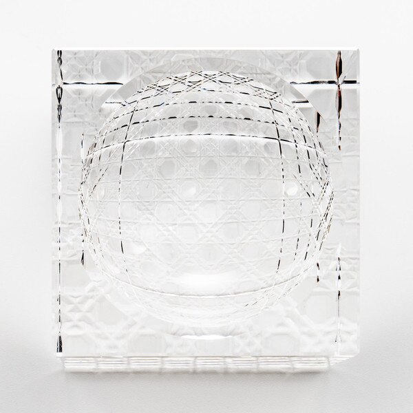 Image of Crystal Glass Concave Square Bowl 2.25" 3