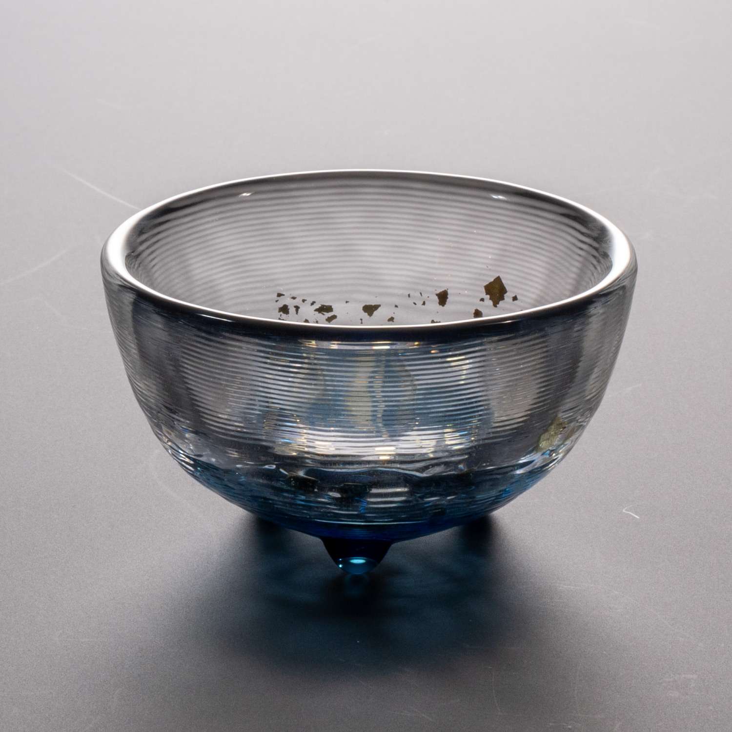Tsugaru Vidro Handmade Navy Blue Footed Glass Sake Cup | KORIN