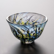 Tsugaru Vidro Handmade Deep Sea Swirl Glass Sake Cup