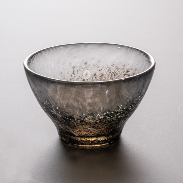 Image of Tsugaru Vidro Handmade Twilight Speckle Glass Sake Cup 1