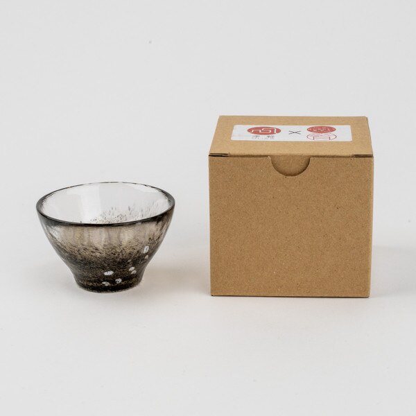Image of Tsugaru Vidro Handmade Twilight Speckle Glass Sake Cup 4